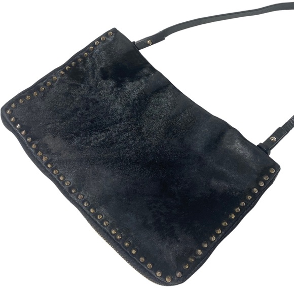🍋3 for $20🍋 ZARA Black Faux Fur Slim Studded Bag - Picture 1 of 15